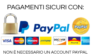 Pagamenti sicuri con Paypal e carte di credito
